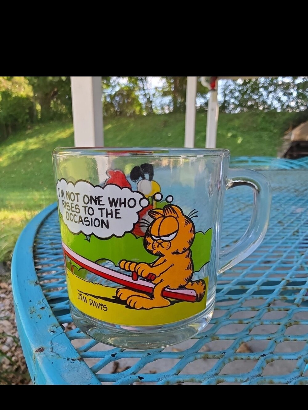 Vintage 1978 McDonald’s Garfield & Odie Glass Mug Jim Davis Coffee Cup